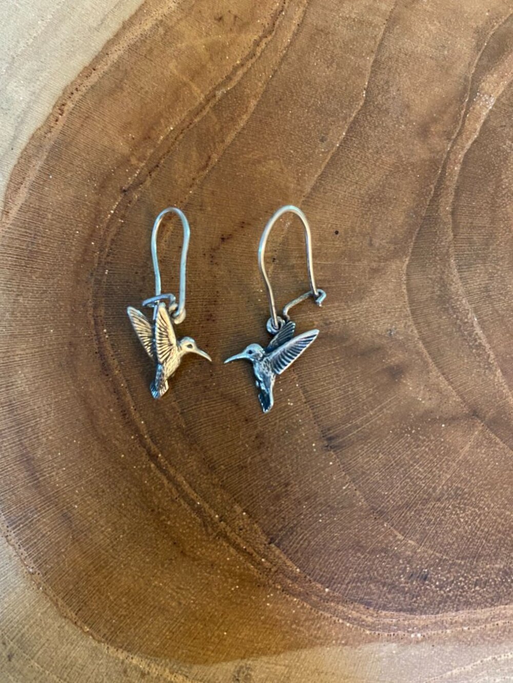 RETIRED James Avery Hummingbird Ear Wire Dangle Earrings, Sterling Silver